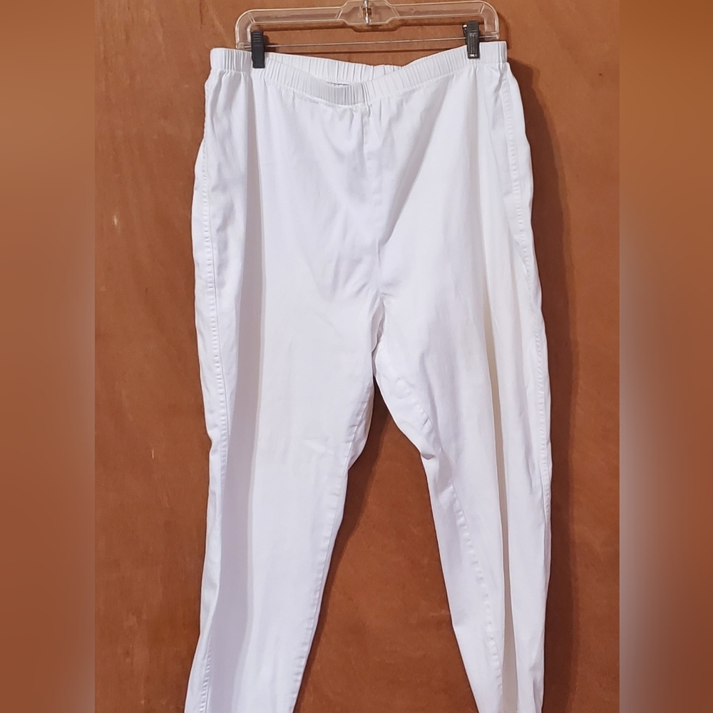 Just My Size White Wide Leg Jeans Size 22/24